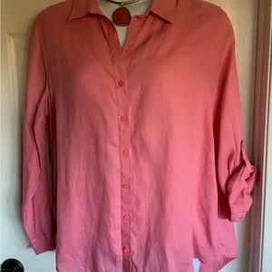 CHICO’S….100% linen blouse